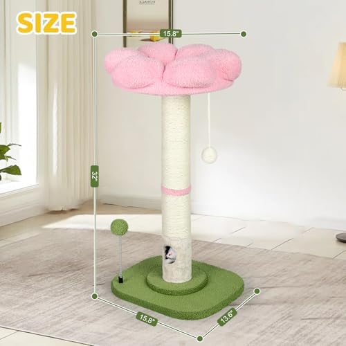 Tall Cat Scratching Post for Indoor Cats, Sisal Scratching Post - Image 5