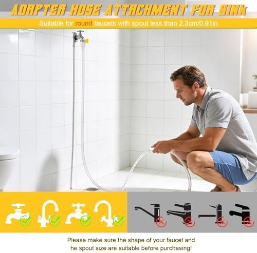 6.5ft Faucet Hose for Sink, Faucet to Garden Hose - Image 6
