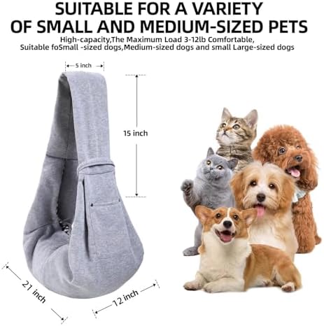 Dog and Cats Carrier Sling, Puppy Small Pet Carrier - Image 5