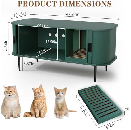 PUPETPO Cat Litter Box Enclosure Furniture - Image 6