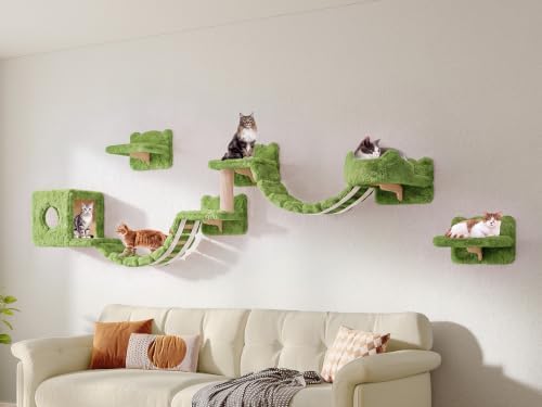 Cat Wall Furniture, 9 in 1 Cat Wall Shelves Set by Homiflex