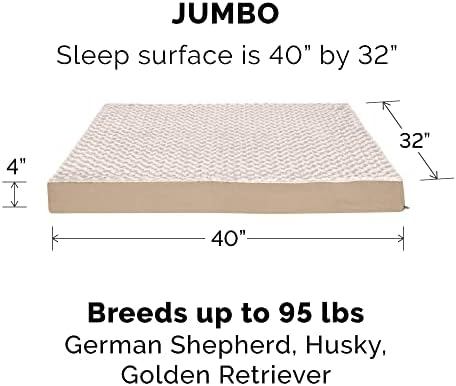Furhaven Replacement Dog Bed Cover Ultra Plush Faux Fur & Suede Mattress - Image 3