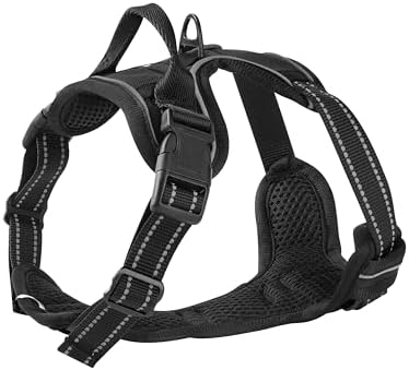 Black Adjustable Reflective No-Pull Dog Harness - Image 3