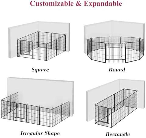 Dog Playpen Dog Fence Outdoor for Yard, 32inch 42 Panels Dog Pens Outside - Image 6