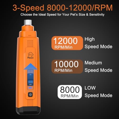 Upgraded +50% Power Dog Nail Grinder, Whisper Quiet Pet Nail Trimmer - Image 4