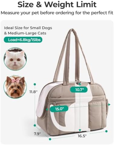 BAGSMART Dog Purse Carrier for Small Dogs Up to 13lbs Puppy Travel Tote Bag - Image 5