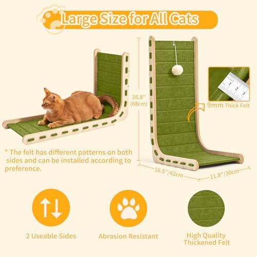 Felt Cat Scratcher for Indoor Cats, 26.8 Inch - Image 3