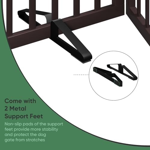 Dog Gates for Doorways, Foldable Dog Gate Indoor, Freestanding Pet Gates for - Image 3