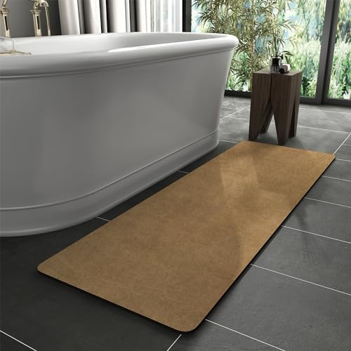 MontVoo -Bath Mat Rug-Rubber Backing Non Slip Quick Dry Absorbent Thin Bathroom by MontVoo