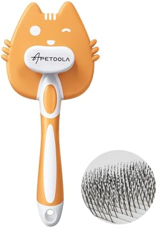 Cat Brush for Shedding, Self-Cleaning Cat Hair Brush by APDAPETDOLA
