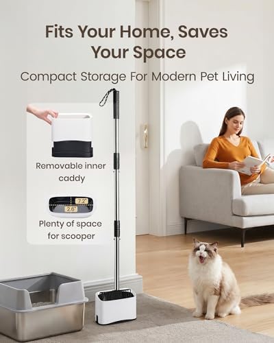 Cat Litter Scoop with Holder 43" Metal Litter Scooper with Stainless Steel Long - Image 6