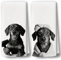 Dog Kitchen Towels Decor Set of 2 by BCUANGD