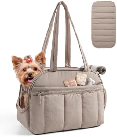 BAGSMART Dog Purse Carrier for Small Dogs Up to 13lbs Puppy Travel Tote Bag by BAGSMART