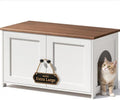 Extra Large Hidden Cat Litter Box Enclosure Furniture, Dog Proof Kitty Washroom by MZNZ
