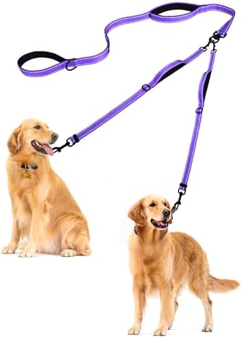 PetBonus Double Dog Leash, No Tangle Dual Leash, Reflective Walking Training by Petbonus
