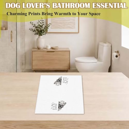 Funny French Bulldog Bathroom Hand Towel, Dog Lover Gifts-A09 - Image 3