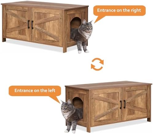 Homhedy 39.4" L Cat Litter Box Enclosure - Image 4