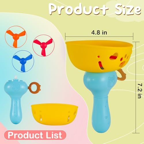 Outdoor Flying Disc Launcher Toys Set Pull-String Launchers Flying Toys Summer - Image 2