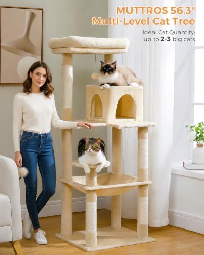 MUTTROS Cat Tree for Large Cats Adult - Image 5