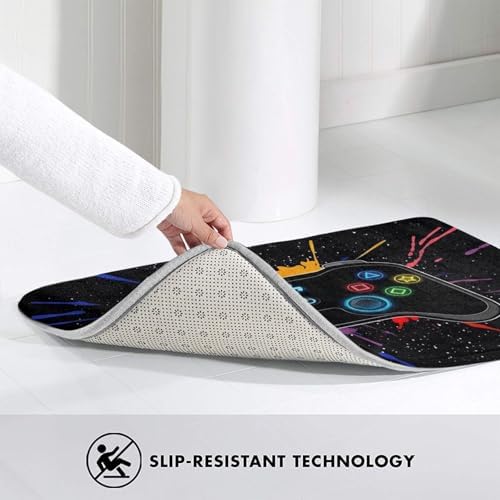 Game Joystick Bath Mat Non-Slip Soft Microfiber Bathroom Rugs Washable Bathmat - Image 4