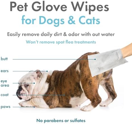 PETKIN PET Glove Wipes Dog and CAT Grooming Wipes - Image 3