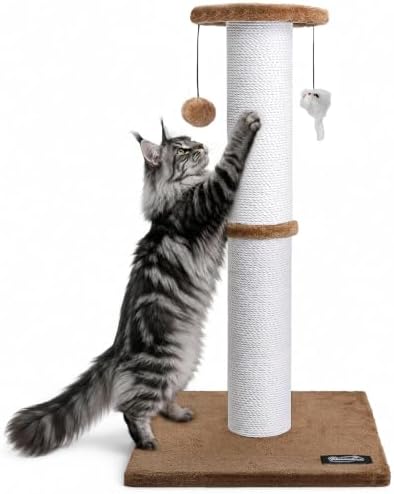 34-Inch Tall Cat Scratching Post by Ahomdoo
