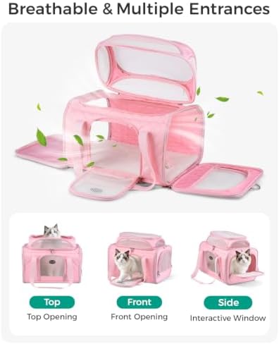Pet Carrier Airline Approved 18x13x9.5 in, Soft-Sided Top-Expandable - Image 6