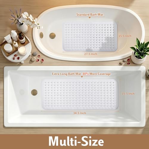 Yimobra Shower Mat, Bathtub Mat Non Slip, Big Drain Holes - Image 6