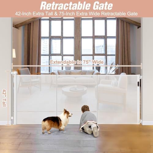 Reinforced 42" Extra Tall x 75" Wide Retractable Gate - Image 3