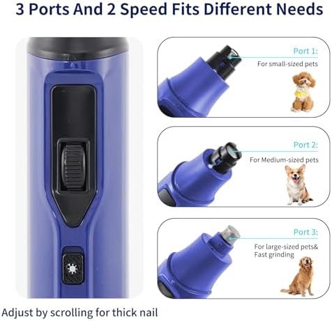 Tife LED 7‑Speed Quiet Pet Nail Grinder - Image 6