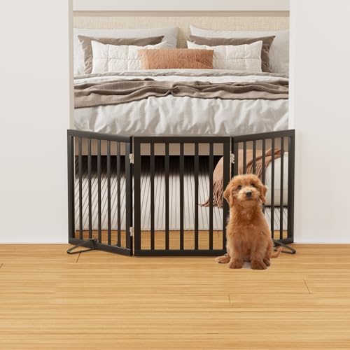 Black 18-55" Foldable Pet Gate for Stairs & Doorways, Puppy Gate Fence by MinoKesper