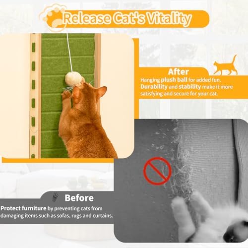 Felt Cat Scratcher for Indoor Cats, 26.8 Inch - Image 5