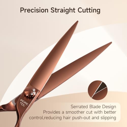 7'' Straight Dog Grooming Scissors 440C Stainless Steel - Image 4