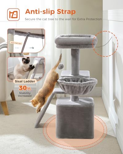 PETEPELA Cactus Cat Tree for Kittens & Small Cats, 32in Cat Tower - Image 5