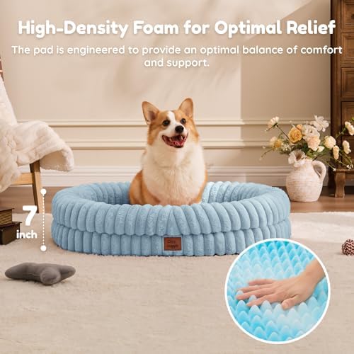 ChiXnuggle Orthopedic Dog Bed, Washable Cover, Faux Fur Bolster Pet Couch - Image 5
