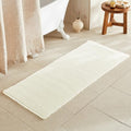 TYUU Cream White Waffle Runner Rug Bathroom, Long Boho Bath Mat by TYUU