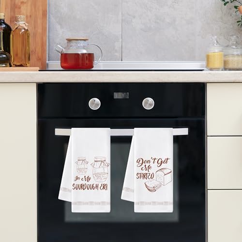 Sourdough Kitchen Hand Towels, 6 Pack Funny Polyester Dishcloth Set - Image 4