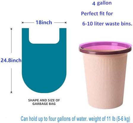 4 Gallon Small Trash Bags 17.82x24.8 inch 50pcs - Image 2