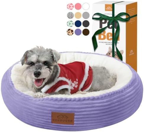 Zerbuger 23in Violet Round Dog Bed Sofa by Zerbuger