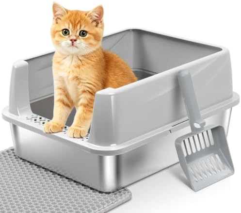 Stainless Steel Litter Box by Futam
