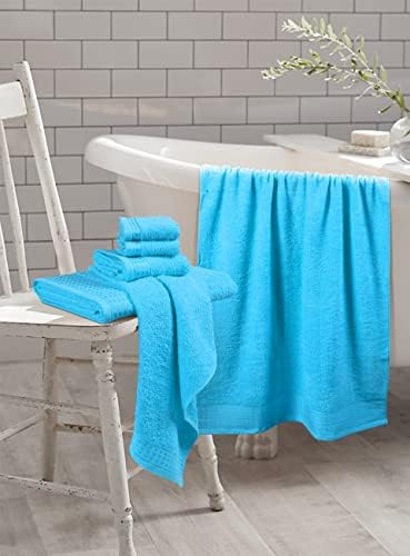 GLAMBURG 100% Cotton Ultra Soft 6 Pack Towel Set, Contains 2 Bath Towels 28x55 - Image 3