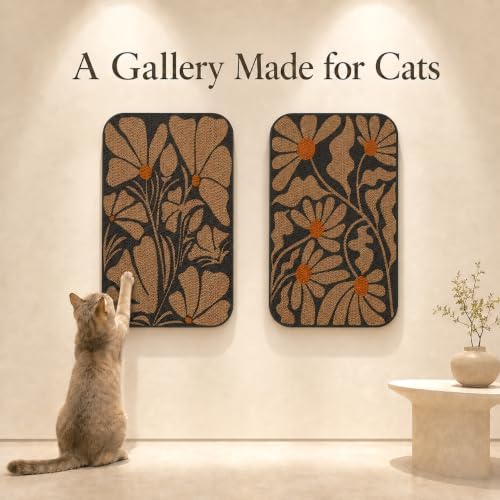 2 Pack Cat Wall Scratcher, Art Cat Scratching Board - Image 6