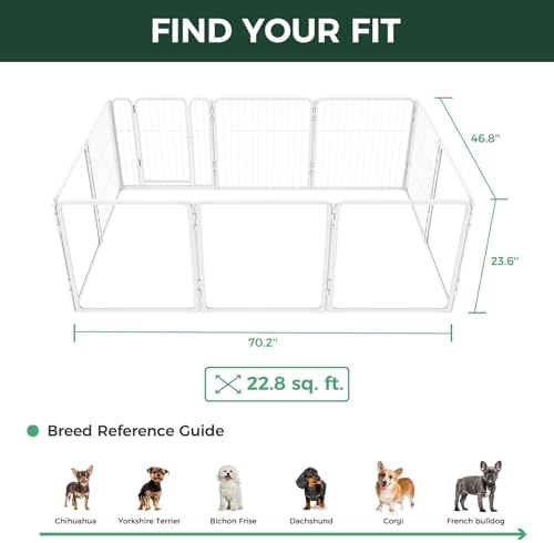 FXW AuraSpace Pro Acrylic & Wire Mesh Indoor Dog Playpen, 10 Panels - Image 6