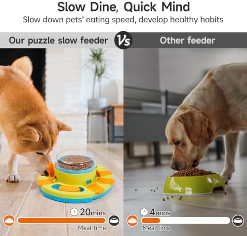 Potaroma Dog Puzzle Toy 2 Levels, Slow Feeder, Pup Food Treat Feeding Dispenser - Image 4
