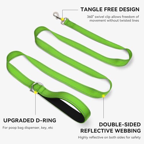 Joytale Reflective Dog Leash for Medium & Large Dogs, 5 FT x 1" - Image 5