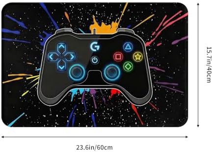 Game Joystick Bath Mat 24x16 Inch Non-Slip Soft Microfiber Bathroom Rugs - Image 3