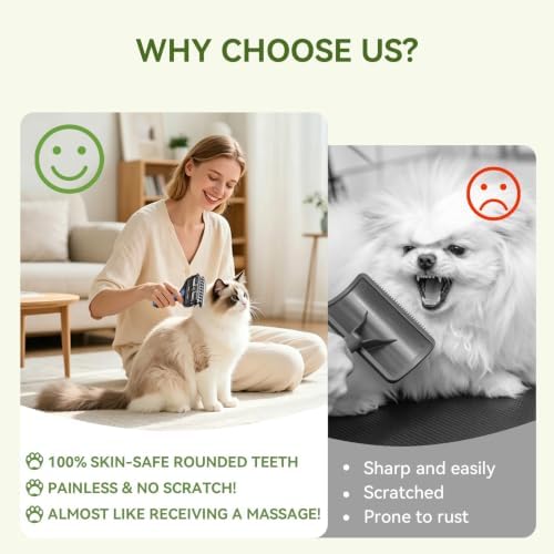 Deshedding Dog Brush, Undercoat Rake - Image 4