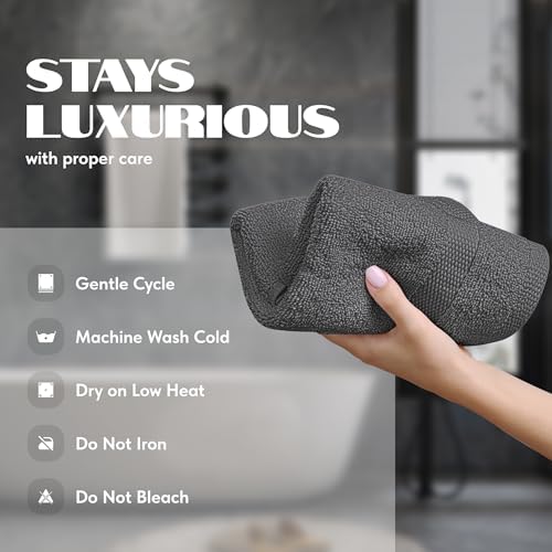 Wealuxe Gray Hand Towels 16x27 Inch - Image 6