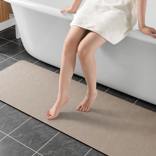 Extra Long Bath Rugs 59x17-Diatomaceous Earth Bath Mats by Earcu
