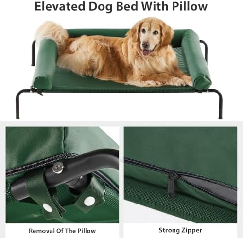 RRPETHOME Large Elevated Cooling Cot, Portable Outdoor Raised Dog Bed - Image 4